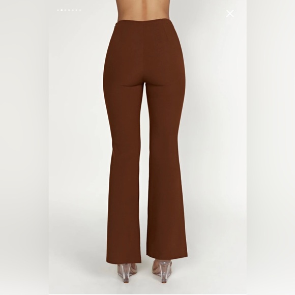 Brooke Twill Kick Flare Pants - Chocolate - Picture 2 of 6